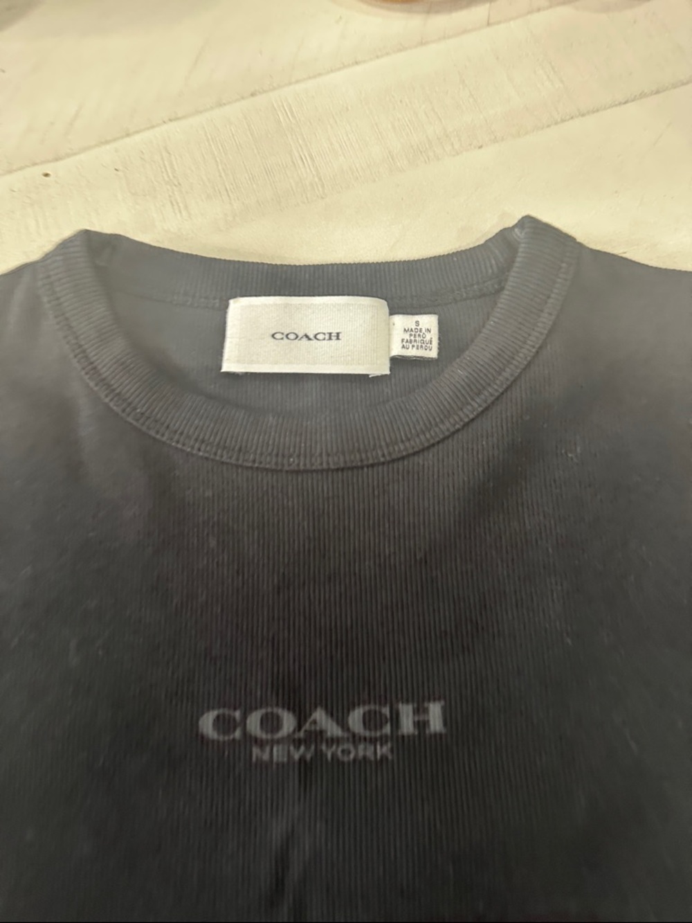 COACH New York Ribbed T-Shirt.